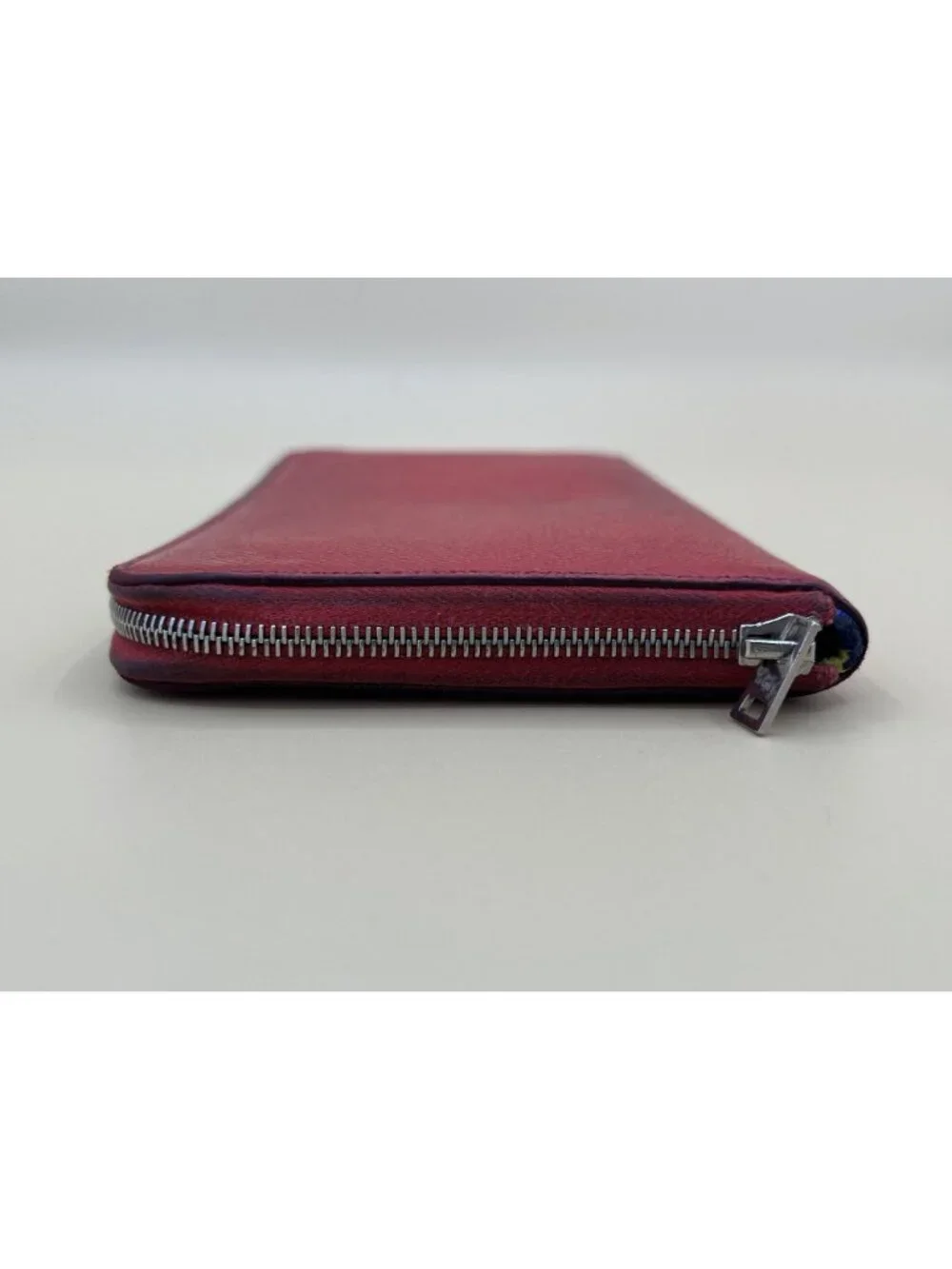 Hermes Azap Silk In Zip Around Wallet Rouge Red Epsom Leather Silk Lining France